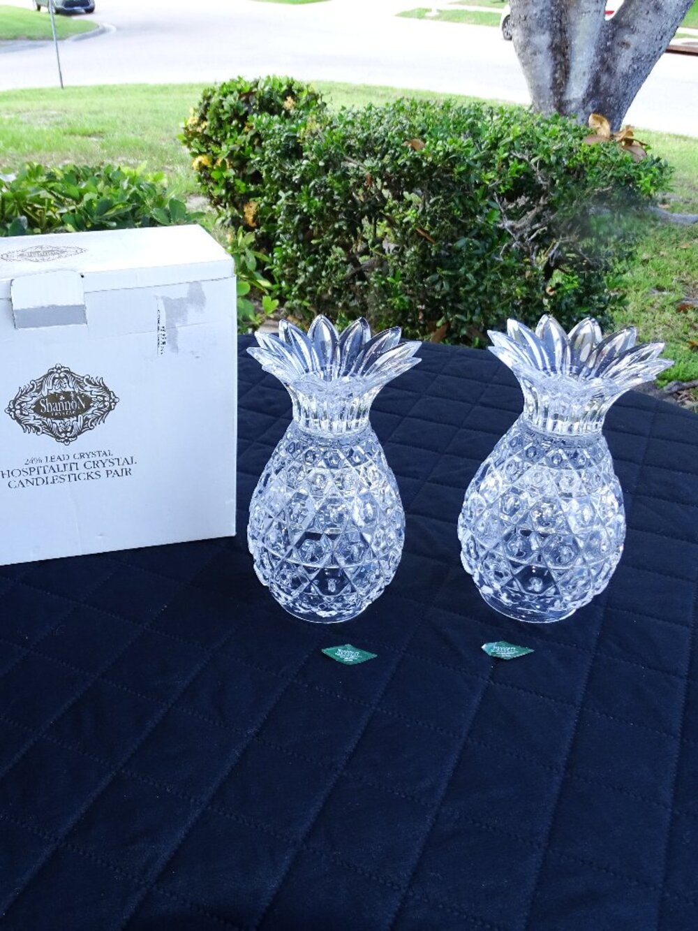24% Lead Crystal Shannon Hospitality Candle Sticks